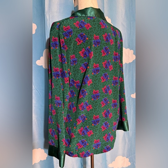 Vintage Victoria's Secret sleep shirt, lingerie, pajamas. Jewel tones. L - Picture 4 of 8